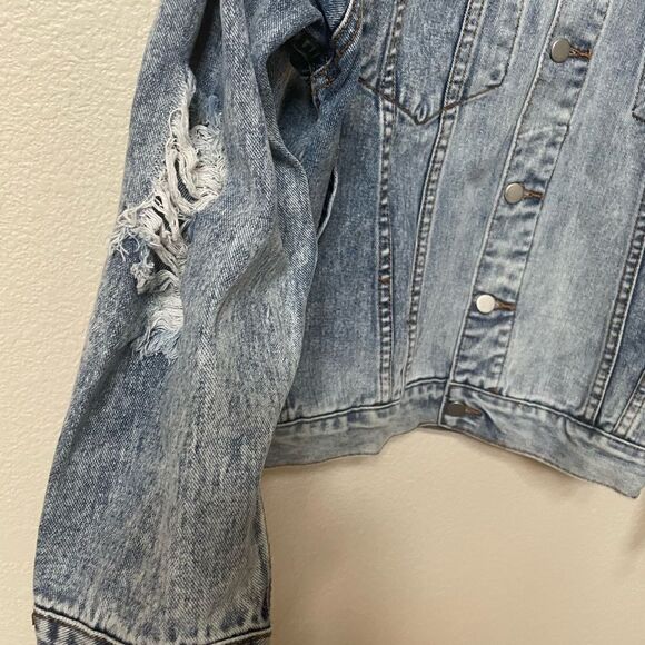 Nwt Hayden distresses denim beaded jacket Sz M/L - Picture 8 of 14